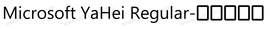 Microsoft YaHei Regular字体转换